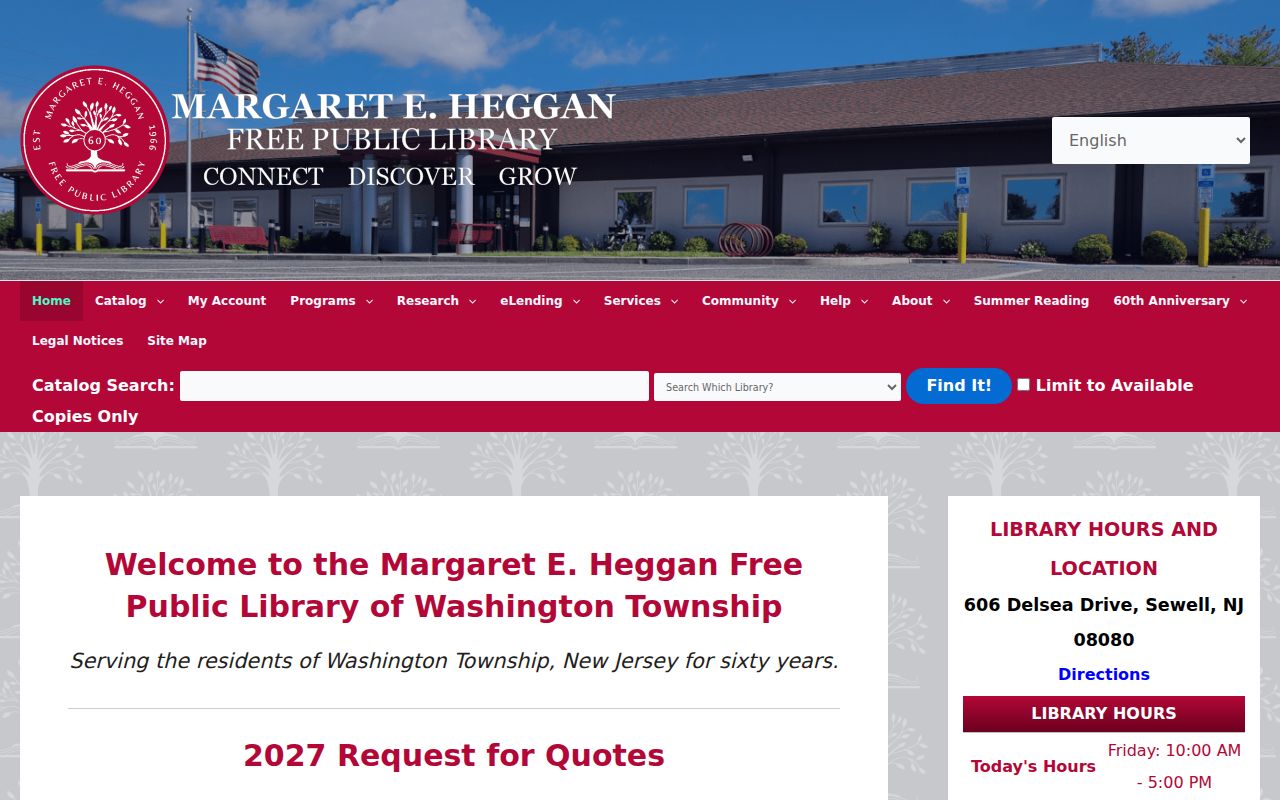 Washington Township city directory research at Heggan Free Public Library